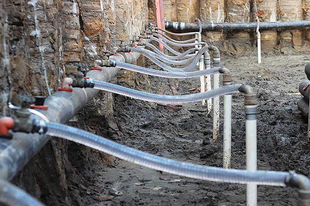 DWT well point dewatering manifold