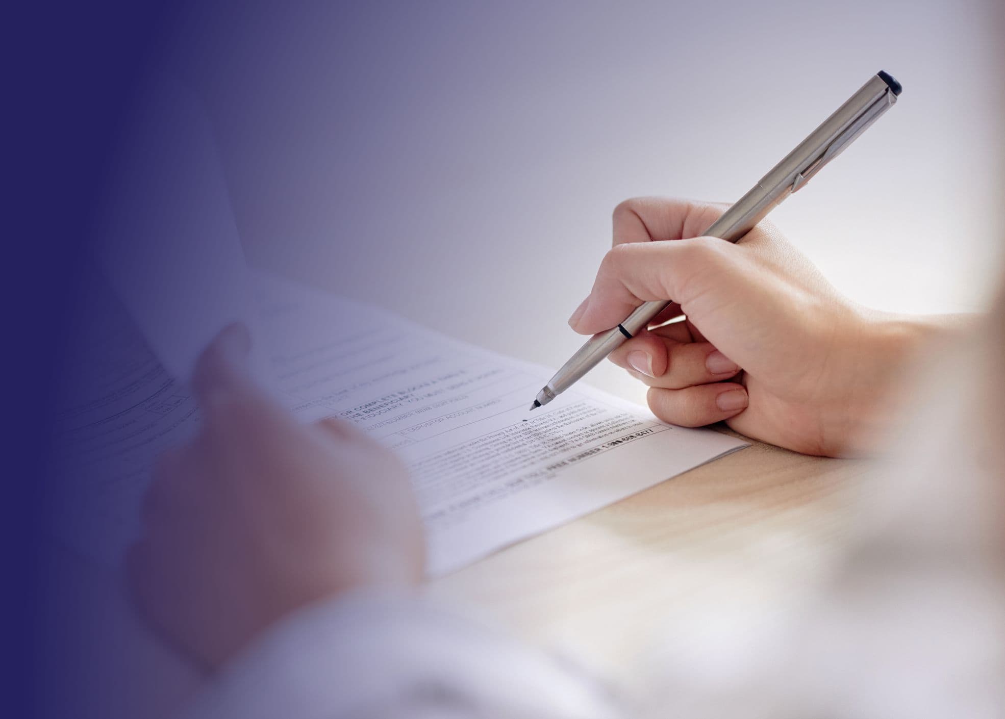 Engineer preparing regulatory compliance paperwork