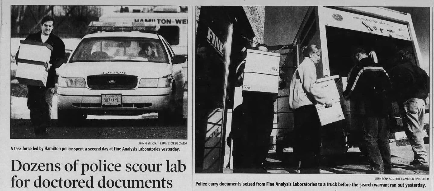 Police-seizing-records-from-Fine-Analysis---The_Hamilton_Spectator